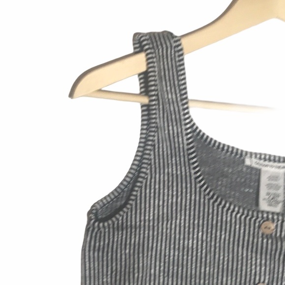 Caution to the Wind Seersucker Button Tank Top - Picture 6 of 7